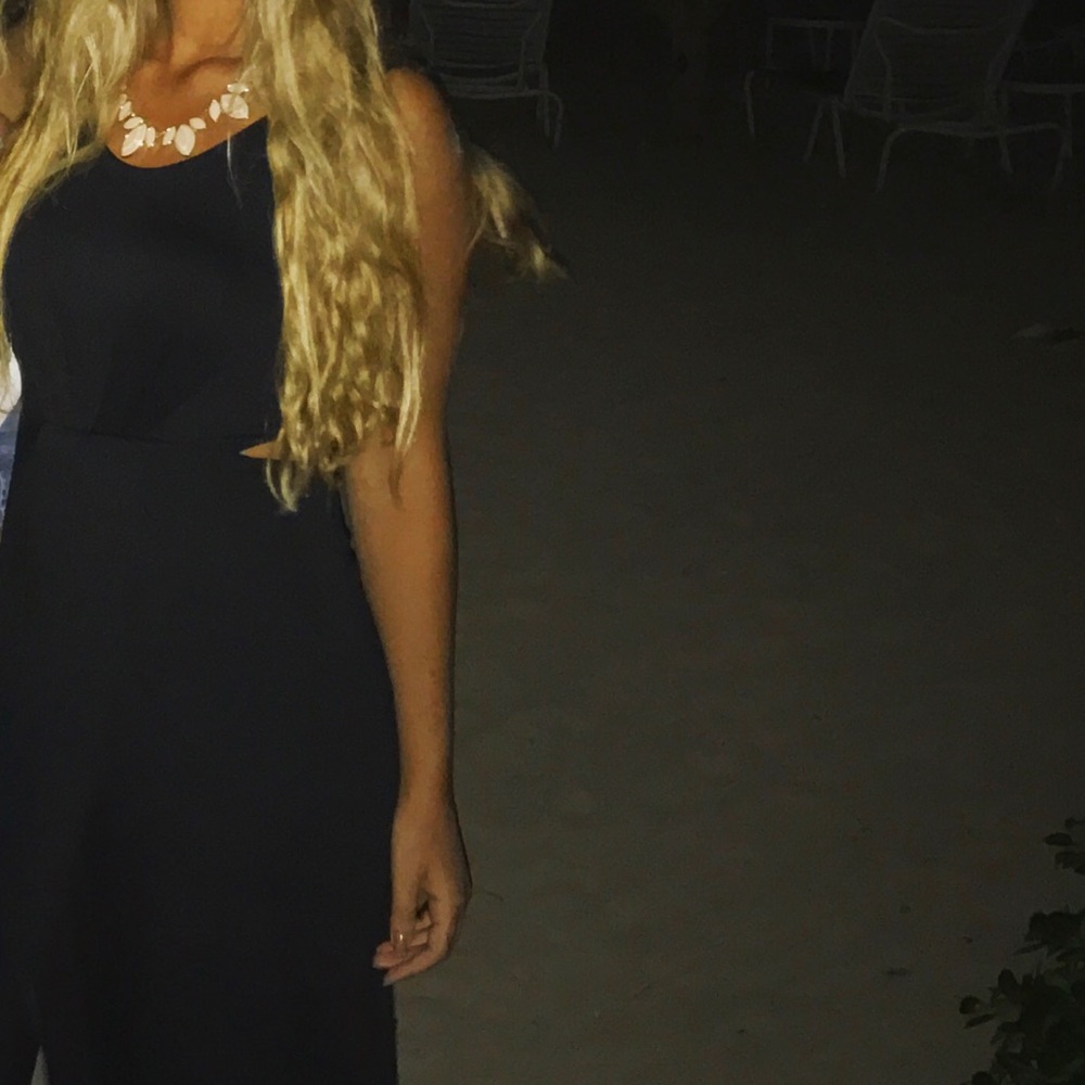 Black cut-out tank maxi dress